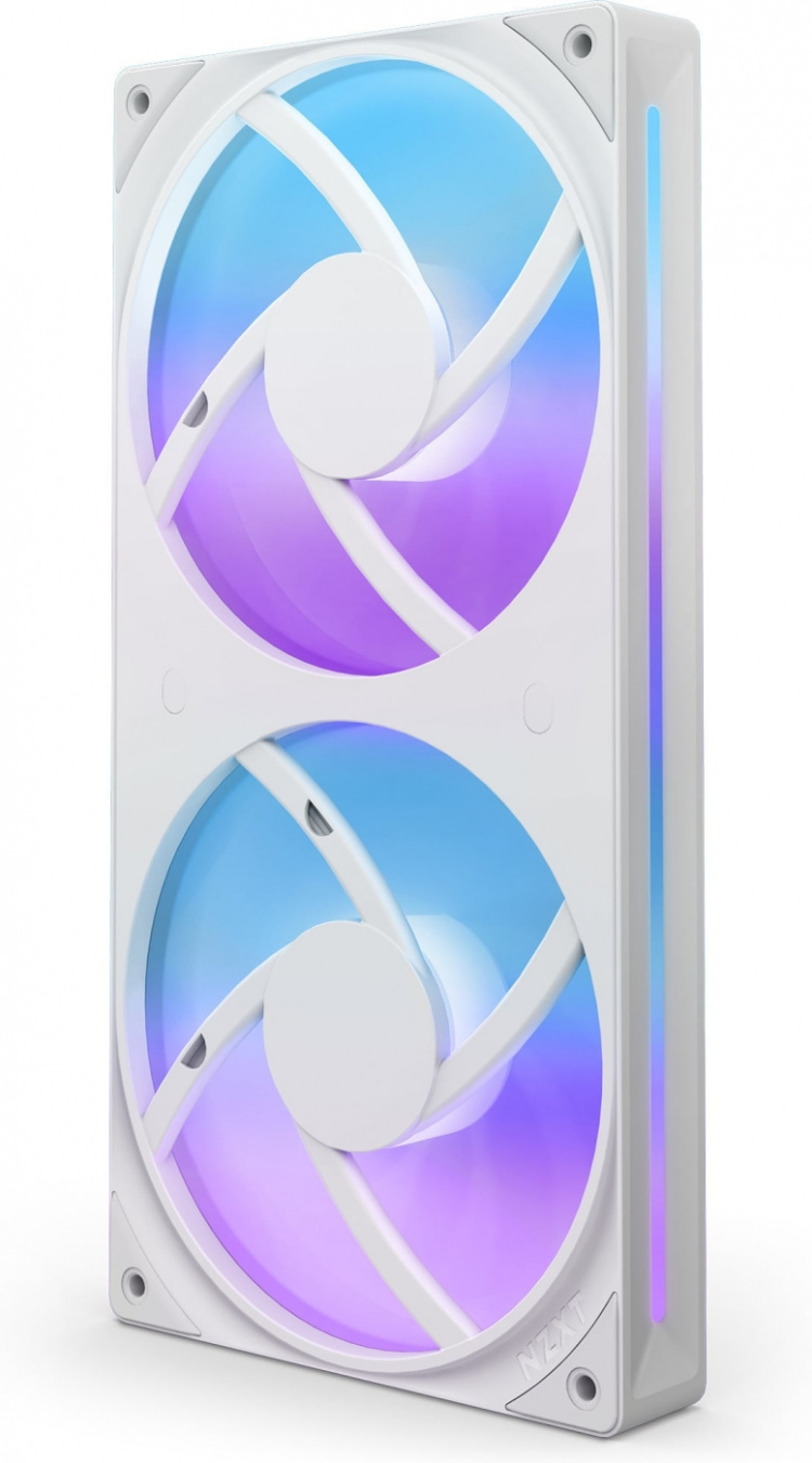 NZXT F240 RGB CORE Fan, 2 * 120 mm, White The