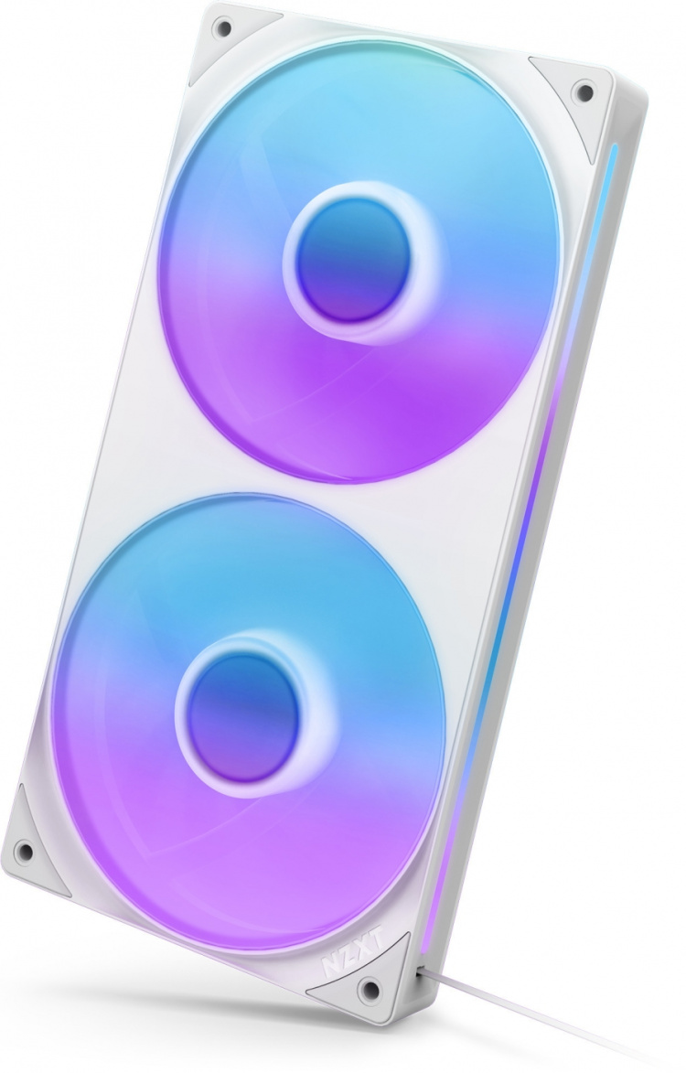 NZXT F240 RGB CORE Fan, 2 * 120 mm, White The