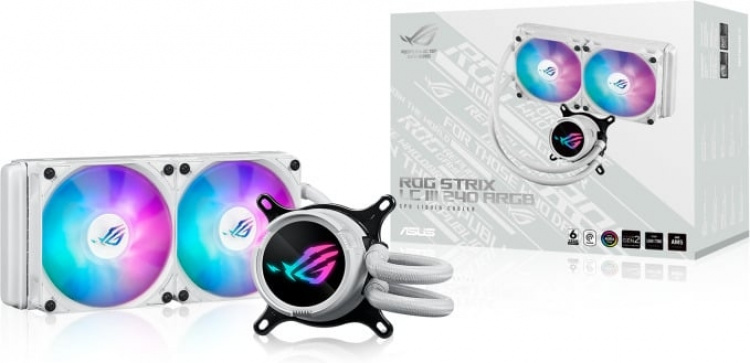 ASUS ROG STRIX LC III 240 ARGB White Edition liquid cooling system, white