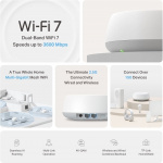 TP-Link Deco BE25 Dual-Band WiFi 7 Mesh System, 3-pack