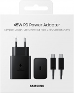 Samsung 45W Fast Charger with USB-C Cable, Black