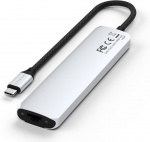 Satechi 7-in-1 USB-C Slim Multiport Adapter with Ethernet, Silver
