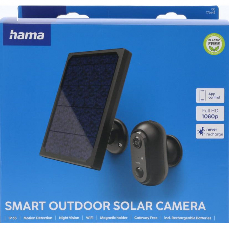 Hama Smart Surveillance Camera Outdoor Solar Black