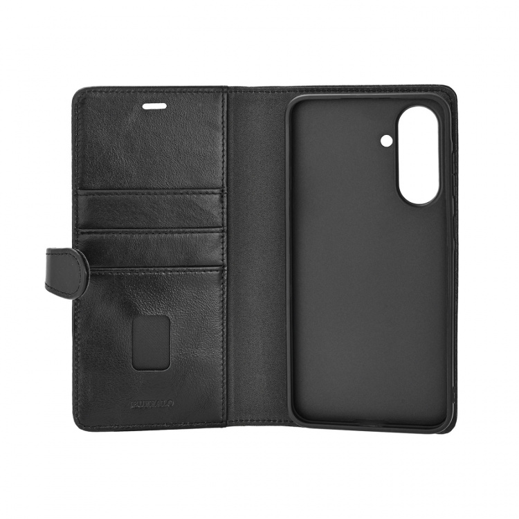 Buffalo Wallet Case 2in1 3 Card Leather Black - Samsung Galaxy A57 5G
