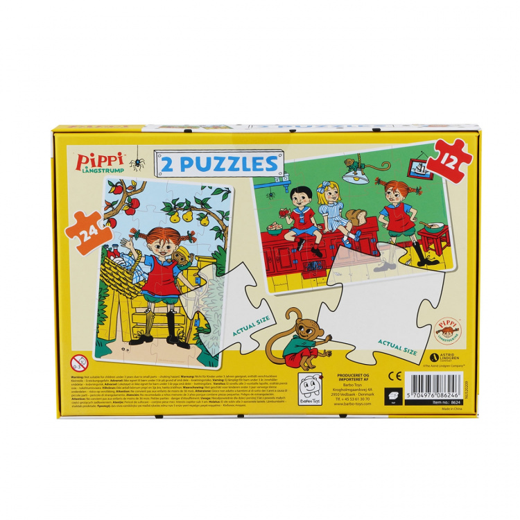 ASTRID LINDGREN Puzzle Pippi 2 Puzzles 12pcs + 24pcs