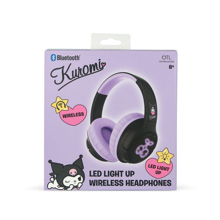 KUROMI Headphone Kuromi Over-Ear Wireless Led Light Sharing Aux