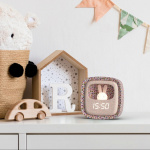 Mobility On Board Alarm Clock with Light Billy Clock Blue Leopard