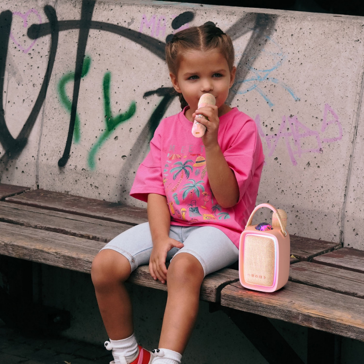 Mobility On Board Speaker/Karaoke Kit Singy Party Pink