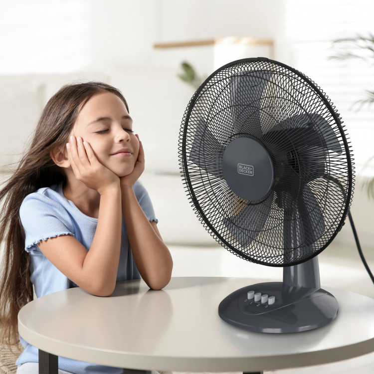 BLACK+DECKER Bordsfläkt 40cm 45W Svart