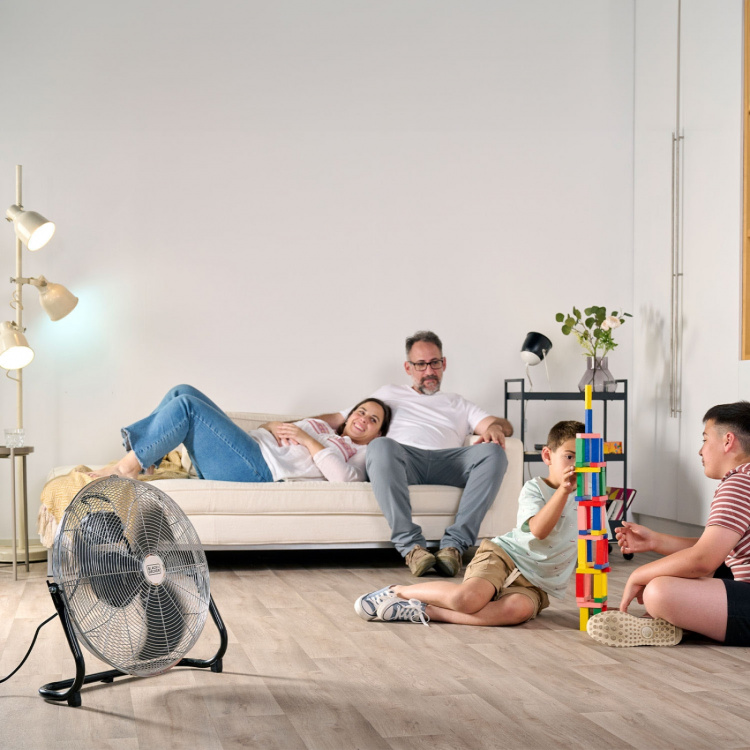 BLACK+DECKER Floor Fan 120W Black