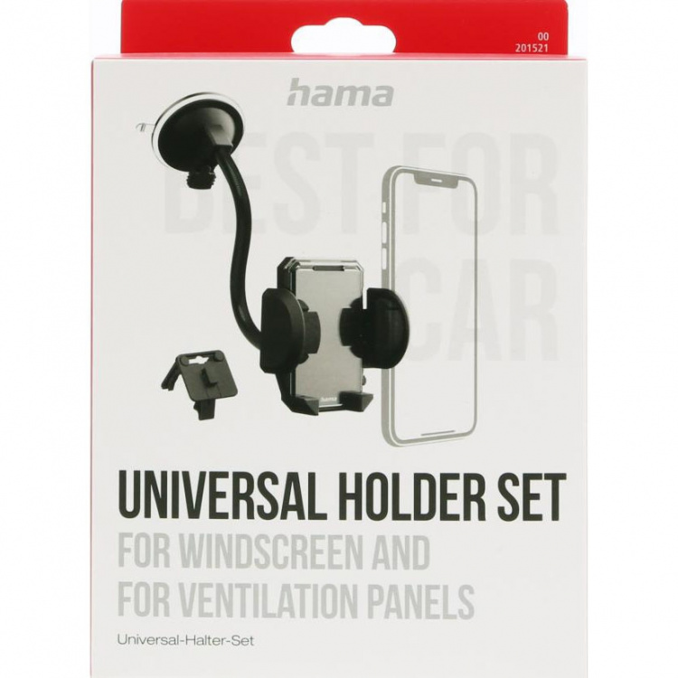 Hama Mobile Phone Holder Kit 2in1 for Airwent/Windscreen 360-degree