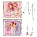 TOPModel BFF Necklace With Boots and Hat COWGIRL - Pink, Purple