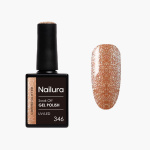 Nailura Gel Polish 346 - Copper Glitter - 10 ml