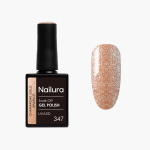 Nailura Gel Polish 347 - Champagne Gold Sparkle - 10 ml