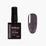 Nailura Gel Polish 370 - Charcoal Gray Sparkle - 10 ml