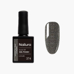 Nailura Gel Polish 374 - Gunmetal Gray Shimmer - 10 ml