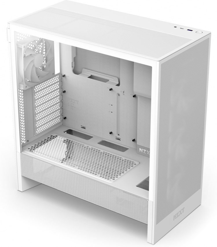 NZXT H5 Flow RGB (2024) ATX Case with Window, White 