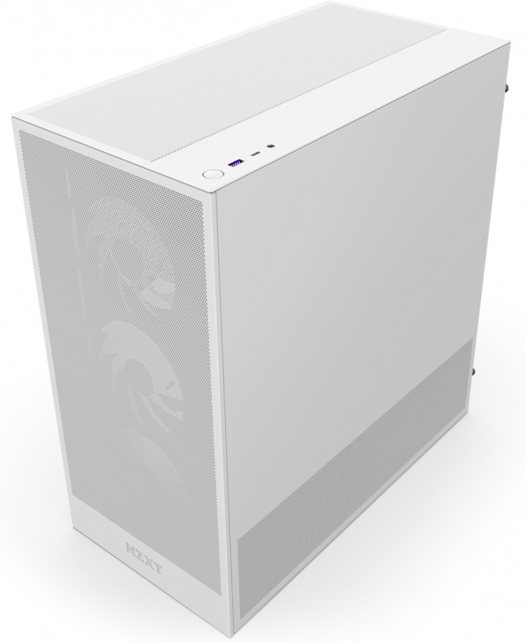 NZXT H5 Flow RGB (2024) ATX Case with Window, White 