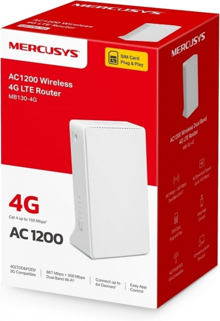 Mercusys MB130 4G LTE Modem and WiFi Access Point A