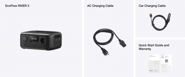 EcoFlow River 3 Portable Power Station, 245 Wh