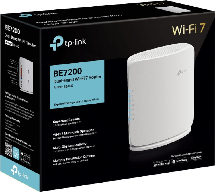 TP-Link Archer BE450 Dual-Band WiFi 7 Router