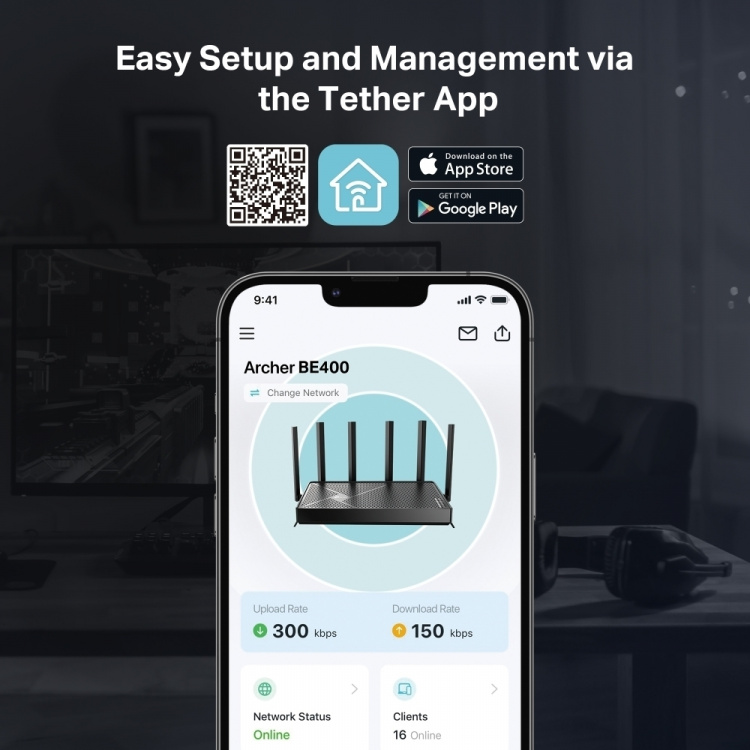 TP-Link Archer BE400 Dual-Band WiFi 7 Router