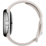 Google Pixel Watch 3 WiFi Smartwatch, 41 mm, Porcelain / Polished Silver