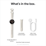 Google Pixel Watch 3 WiFi Smartwatch, 41 mm, Porcelain / Polished Silver