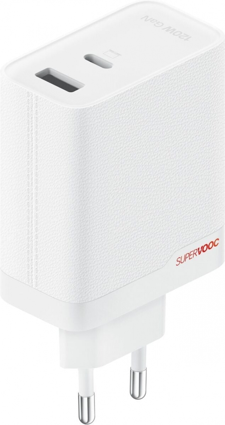 OnePlus SUPERVOOC 120W Dual-Port Power Adapter, White