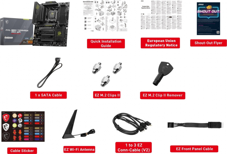 MSI MAG B850 TOMAHAWK MAX WIFI AM5 ATX Motherboard