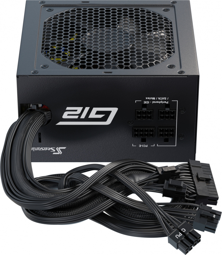 Seasonic G12 GM-650 (2024) ATX Power Supply, Black, 650 W