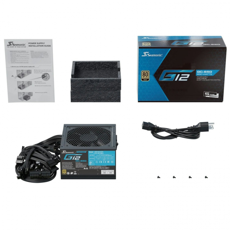 Seasonic G12 GC-650 ATX Power Supply, 650 W (2024)