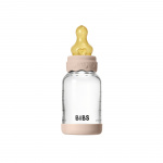 BIBS Glass Boheme Baby Bottle Round Latex - Blush - 120 ml