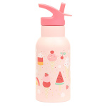 A little lovely company Stainless Steel Drinking Bottle - Icecream - 7.3 x 20 x 7.3 cm