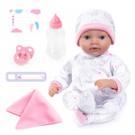 Bayer Reborn Baby Doll 38cm - White/Pink (93827AB)