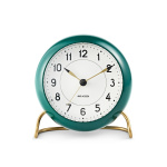 Arne Jacobsen Clocks Arne Jacobsen - Station Table ​Clock ​ - Ø11 cm - Green & White