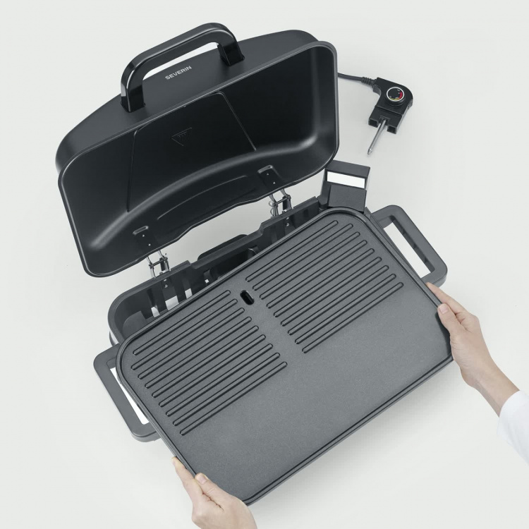 Severin Elgrill PG 8598 med stativ,Lock & grillplatta 2300W