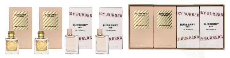 Burberry Ladies Miniatures Set 20 ml 2x5ml - Edp Spray - 2x Her/2x Goddess