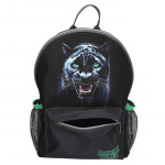 Dino World Adventure World Backpack - Panther - Dark Grey with Vibrant Green Details