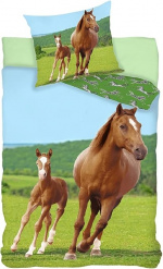 BrandMac Bed Linen - Adult Size 140 x 200 cm - Horse with Foal (1000513)