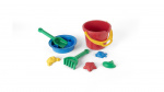 Dantoy Classic Recycled red bucket set in net (1434)