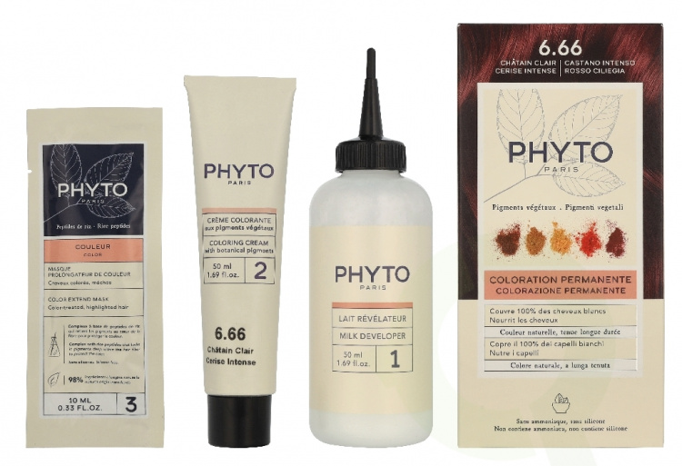 Phyto Phytocolor Permanent Color 110 ml #6.66 Intense Cherry Red Brown