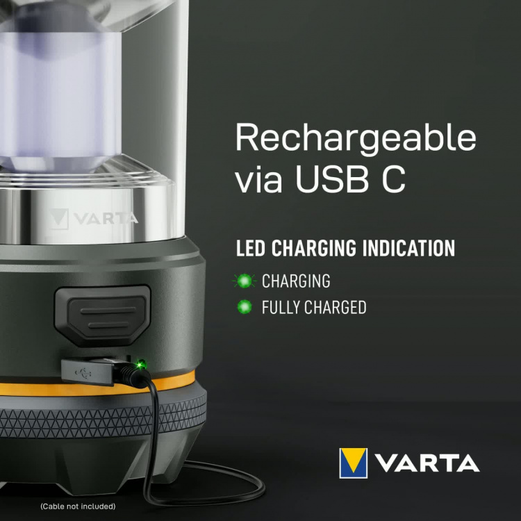 Varta Campinglykta Uppladdningsbar Outdoor Sports Lantern L20R