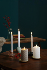Star Trading Blockljus Flamme Swirl 064-26 grå Star Trading
