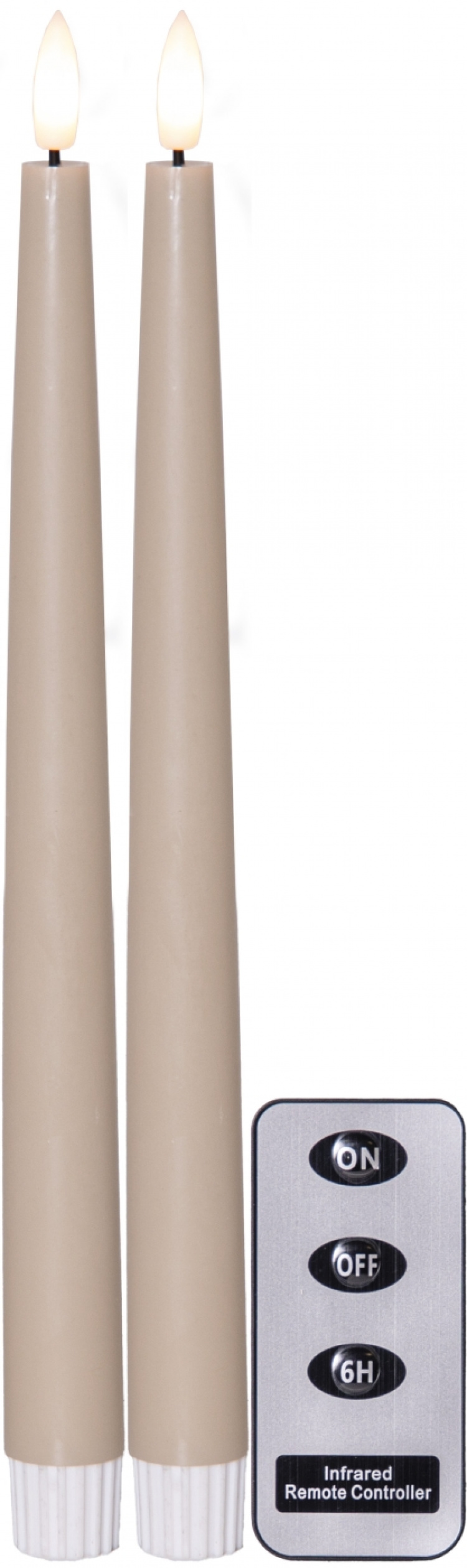 Star Trading LED-Antikljus 2p. FlammeSlim beige Star Trading