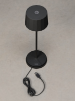 Konstsmide Bordslampa Positano svart USB Konstsmide